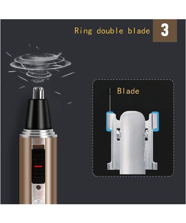 USB Rechargeable Ear and Nose Hair Trimmer - Waterproof Dual Edge Blades for Men & Women | Professional Nose Hair Clipper (Brown - Buy Online on GoSupps.com