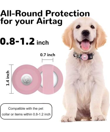 PKQtop Protective Cover for Apple AirTag - Silicone Case for Dog Collars & School Bags - Anti-Lost Locator - Pink - Buy Online on GoSupps.com