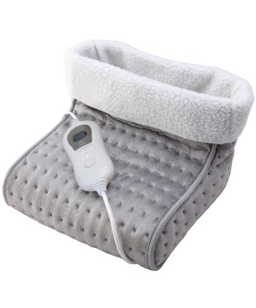 Mobiclinic electrical foot warmer wool and fleece very low consumption European brand with automatic switch -off easy -to -wash inner lining 3 temperature levels 30 x 30 x 24 cm gray