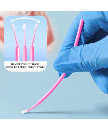Luckaide 200pcs Microbursten Eyelash Extensions - Disposable Microbrush Chopsticks & Paint Swab - Pink Eyelash Brush for Makeup & Cleaning - Buy Online on GoSupps.com