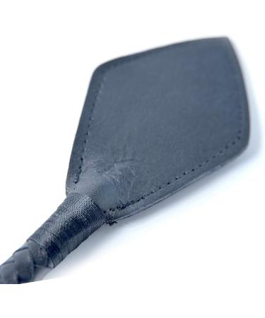 24-inch Ardour Crafts Real Leather Riding Crop - Premium Quality Wide Slapper for Horse Riding | Black - Buy Online on GoSupps.com