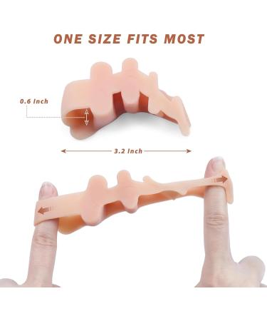 Toe Separators for Men & Women - Silicone Gel Toe Spacers for Bunion Correction & Toe Alignment (2 Pairs - Buy Online on GoSupps.com