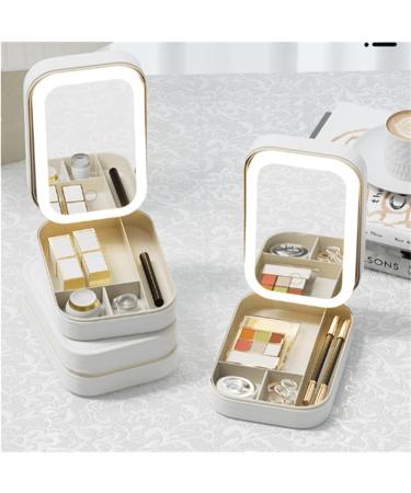 POLISH LED Three-Color Adjustable Makeup Mirror Adjustable Makeup Mirror with Lights Rechargeable Lighted Makeup Mirror A - Buy Online on GoSupps.com