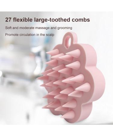 Hair Washer & Silicone Shampoo Brush for Scalp Massage | Portable Head Massager for Hair Growth - Hell Pink - Buy Online on GoSupps.com