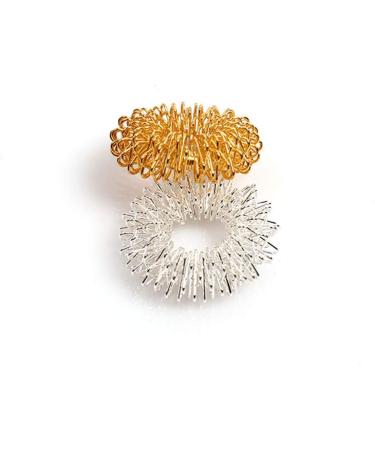 Winwinfly Acupressure Ring - Silver Finger Massage Ring for Stress Relief | Acupressure Rings for Wrist & Relaxation - Buy Online on GoSupps.com