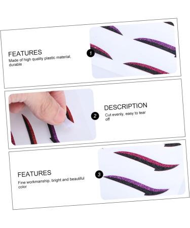 POPETPOP 12 Pairs Glitter Eyeliner Sticker Paper Matte Eyeliner Tape Strips Eye Makeup Tools Stickers Woman - Buy Online on GoSupps.com