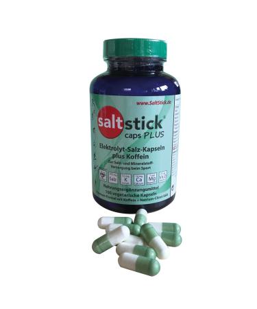 SaltStick Caps Plus Electrolyte Salt Capsules plus Caffeine 100 Capsules