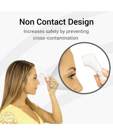 Vive Forehead Thermometer - Touchless Infrared Temporal No Touch Termometro for Adults and Kids - Non-Contact Fever Indicator - Instant Read - Buy Online on GoSupps.com