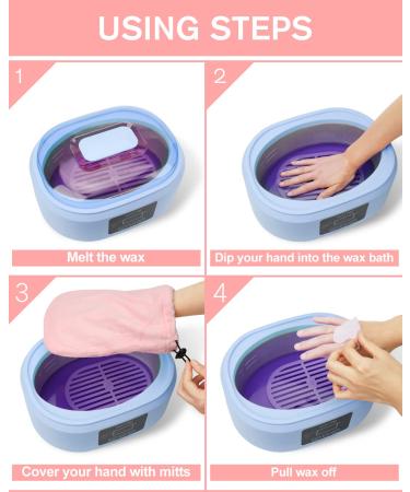Paraffin Wax Machine for Hand and Feet - Moisturizing Paraffin Wax Warmer Kit for Arthritis Relief (Blue) - Buy Online on GoSupps.com