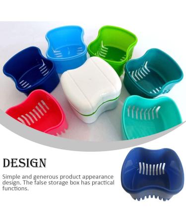 Denture Bath Box - Durable Artificial Tooth Retainer Case for False Teeth in Lake Green & Blue | International Shipping - Buy Online on GoSupps.com
