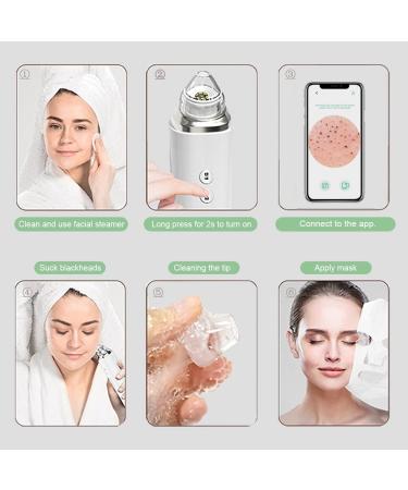 FDA Certified Blackhead Remover Pore Vacuum with WiFi Camera and 6 Suction Heads - Electric Facial Cleanser for Pimple Acne Extraction - White - Buy Online on GoSupps.com