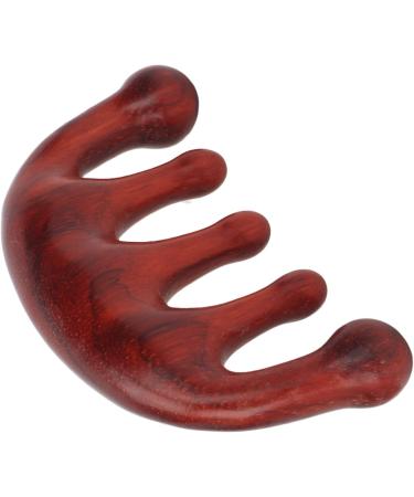 Gientan Scalping Massage Comb - 5 Teeth Sandalwood Gua Sha for Portable Meridian Massage - Buy Online on GoSupps.com