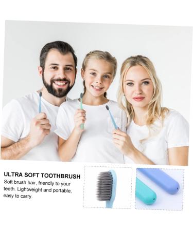 Minkissy 4-Piece Travel Toothbrush Set | Ultra Soft Bristles & Portable Case | Ideal for Adults | Durable PP Materials - Buy Online on GoSupps.com