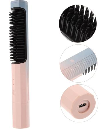 Angoily Cordless Hair Straightener Brush - Rechargeable & Travel-Friendly Heated Comb for Smooth Hair - Dual Purpose Nylon Brush in Purple - Buy Online on GoSupps.com