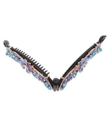 TOVINANNA grace vertical clip Korean version small banana clip girl hair clip hair accessories aldult the flowers women hair clip rhinestone clips for hair flowers