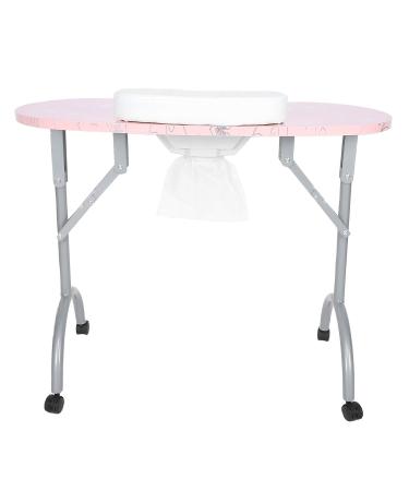 Folding Nail Table - Round Corner Manicure Station for Salons | International Shipping (220V European Standard) - Buy Online on GoSupps.com