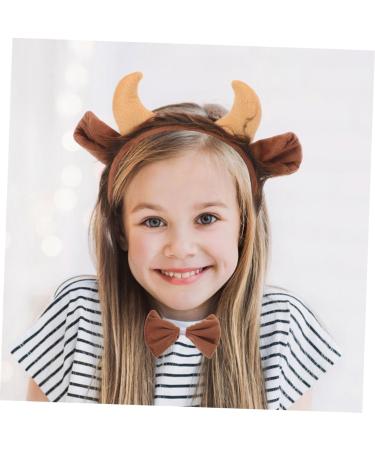 FRCOLOR Animal Headgear Headband Made of Cattle Horn Animal Cosplay Headband Photo Prop Animal Headbands for Women Demon Cattle Clothing Accessories Child Horns Fabric - Buy Online on GoSupps.com