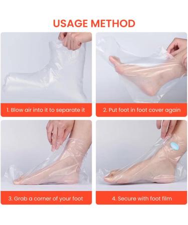 200 pcs Plastic Disposable Socks for Foot Pedicure Plastic Disposable Booties Paraffin Wax Spa Treatment Paraffin Wax Bath Liners for Feet Clear Foot Mask Socks(COLOUR:Transparent) - Buy Online on GoSupps.com