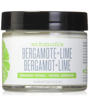 Schmidt's Natural Deodorant - Bergamot and Lime  2 ounces. Jar for Women and Men