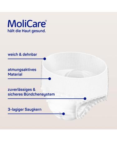 Molicare Premium Mobile Disposable Pants for Incontinence - Size L (100-150 cm) - 14 Pieces - Discreet & Effective for Men & Women - Buy Online on GoSupps.com