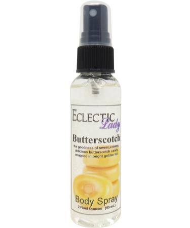 Butterscotch Body Spray 2 ounces Body Mist for Women with Clean Light & Gentle Fragrance Long Lasting Perfume with Comforting Scent for Men & Women Cologne with Soft Subtle Aroma For Daily Use 2 Fl Oz (Pack of 1)
