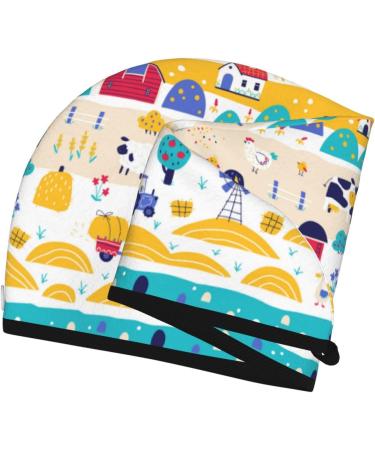 Funny Farm Microfiber Hair Towel - Soft Super Absorbent Coral Velvet Wrap for Long Curly & Thick Hair - Quick Dry Hair Cap for Women - Buy Online on GoSupps.com
