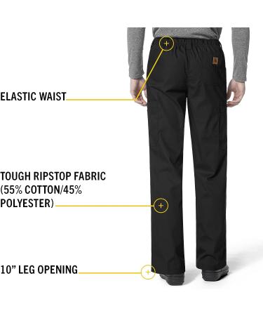 Carhartt Ripstop Men's Multi-Cargo Scrub Pant - Black (Size Large) - Buy Online on GoSupps.com