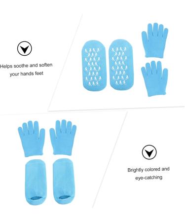 POPETPOP spa Gel Gloves Gel Ankle Socks Foot Heel Protector Gel Heel Sleeves Moisturizing Toe Socks moisturizing Gel Gloves Cosmetology kit spa Socks Gel Socks Skin Care Silicone Socks Miss medium - Buy Online on GoSupps.com