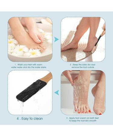 Chuangchi 2 Pieces Foot File for Hard Skin Wooden Foot File Double Sided Foot Rasp Scrubber Foot File Callus Remover for Wet Dry Cracked Feet Removing Dead Skin Foot Care 2 pcs foot files - Buy Online on GoSupps.com