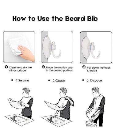 Beard Bib for Men - Non-Stick Shaving Tool & Hair Catcher Apron | Perfect Father's Day Gift for Dad Boyfriend or Husband - Buy Online on GoSupps.com
