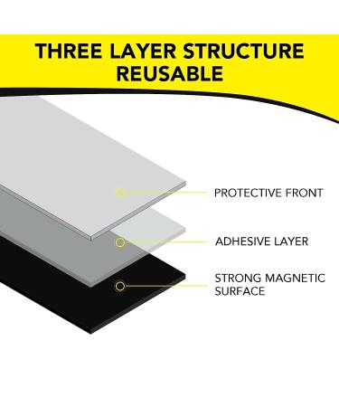 DIYMAG Magnetic Adhesive Sheets 4 x 6 10 Pack - Cuttable & Flexible Magnet Sheets for Crafts and Photos | Easy Peel and Stick Adhesive | 4 x 6 - 10 Pack - Buy Online on GoSupps.com