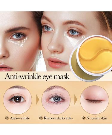 ISILANDON 24K Gold Under Eye Patches - 60 Pcs for Dark Circles Puffiness & Wrinkles | Gel Eye Mask for Effective Eye Care - Buy Online on GoSupps.com
