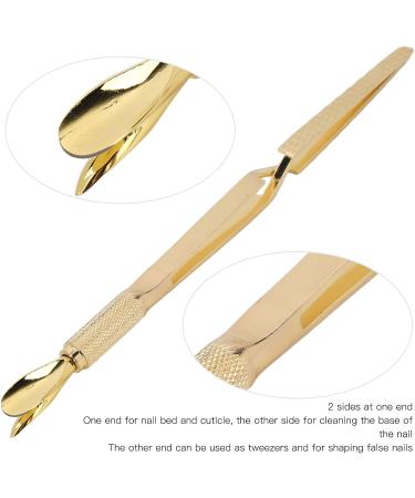 Nail Shaping Tweezers Double End Portable Nail Cuticle Pusher Stylish Look for Home (Gold) - Buy Online on GoSupps.com