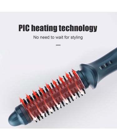 2 In 1 Curling Brush & Straightener - Portable Green Electric Hair Tool | Dual Purpose Curling Iron - US Plug 110V - Buy Online on GoSupps.com