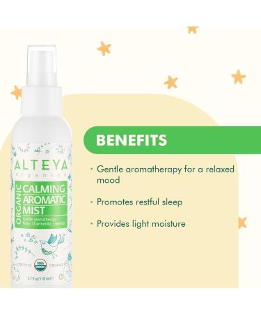 Alteya Organic Kids and Baby Aromatic Mist 110 ml - 100% USDA Certified - Rose Chamomile Lavender - Gentle Protective Relaxing and Hydrating - Buy Online on GoSupps.com