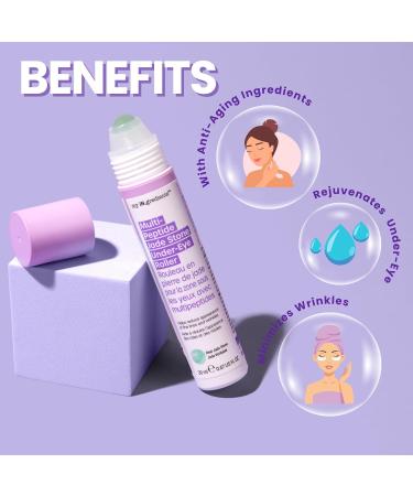 masque BAR Hydrating Under Eye Serum with 360 Jade Roller | Multi-Peptides & Hyaluronic Acid for Puffiness & Dark Circles - Instant Wrinkle Remover - Korean Skincare 20ml - Buy Online on GoSupps.com