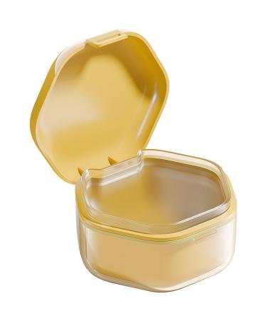 Leak-Proof Portable Denture Case with Hexagonal Design Ideal for Retainers Braces and Dentures Easy to Clean