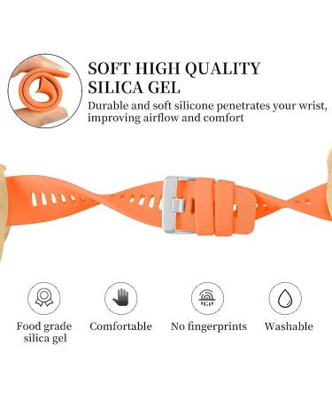 Watbro Compatible with Garmin Forerunner 45 Band  Soft Silicone Sport Replacement Watch Band  Fitness Strap Bracelet Wristband for Garmin Forerunner 45 Smartwatch Pink+Teal+Orange - Buy Online on GoSupps.com