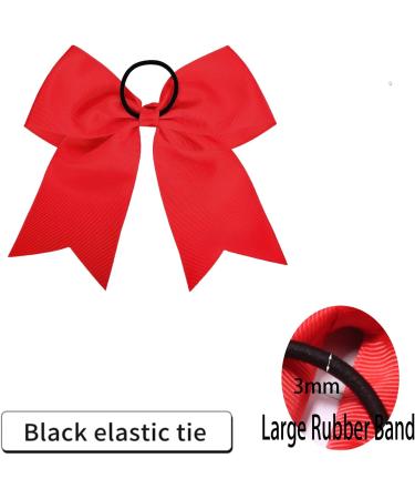 2 Pieces 8 Inch Large Ribbon Bows Hair Ties School Girls Red Ribbon for Hair Ponytail Holders Hair Styling Accessories (Red) - Buy Online on GoSupps.com