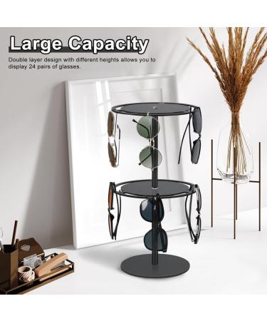tesrgre Sunglasses Holder Organizer 360 Rotatable Acrylic Eyeglasses Display Stand Eyewear Storage Rack for Desk Dresser Easy to Use - Buy Online on GoSupps.com