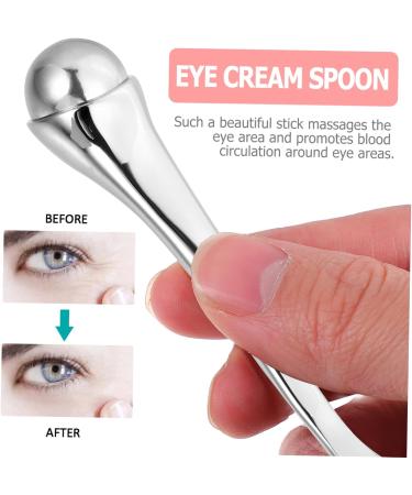Housoutil 3 Pi ces de masque de cuill re cosm tique accessoire skincare massage yeux spatule de maquillage en m tal applicateur de cr me contour des yeux se r concilier 8.6x1.5x1.5cmx3pcs argentx3pcs - Buy Online on GoSupps.com