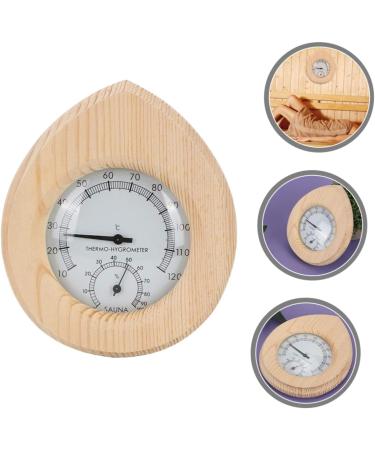 Clispeed Dual-Use Sauna Accessories | Hygrothermograph Frame & Portable Thermometer | Ideal for Bath & Bedroom | 16.5x14cm - Buy Online on GoSupps.com