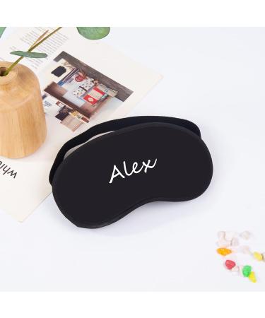 Personalized Name Sleep Mask - Custom Blackout Eye Mask for Night Sleeping and Travel - Customizable Elastic Cord - Ideal for Women and Men - Buy Online on GoSupps.com