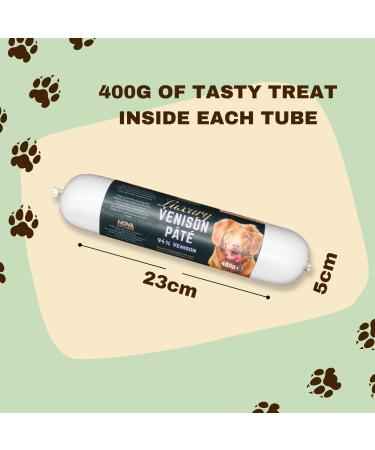 Paddock Farm - Dog Food Venison Pate Tube Pack Of 3x 400g. Single Protein Wet Dog Food Pate For Dogs With Natural Ingredients & High Meat Content. Treat Pet Food For Adult Dogs - Buy Online on GoSupps.com