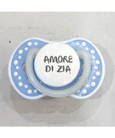 Customizable Light Blue Silicone Pacifier for Babies 6-12 Months | Brillabenny - Love the Tooth - Buy Online on GoSupps.com