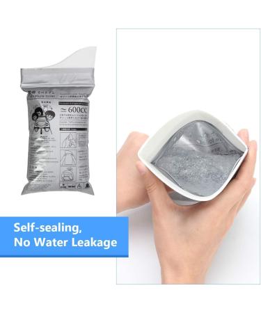 Coolrunner Disposable Urine Bags 20 Pack - Portable Camping Pee Bags for Travel, Traffic Jam, and Emergencies - Gray - Buy Online on GoSupps.com
