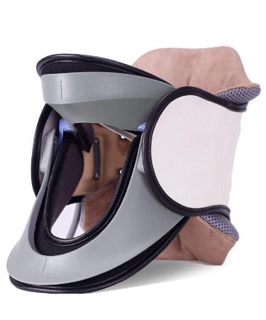The spine-neck traction device neck stretcher collar support of inflatable and adjustable neck support and extension for an improved alignment of the spine and the head and cervical