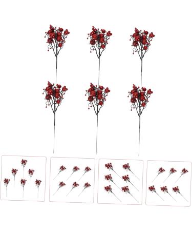 Zerodeko 18 Pcs Berry Bunch Cuttings Fake Holly Berries Holiday Floral Picks Artificial Stem Ornaments Christmas Decorations Garland Diy Wreath Decors Accessories Plastic Red Christmas Tree Redx3pcs 30x10cmx3pcs - Buy Online on GoSupps.com