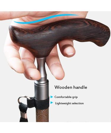 Telescopic Crutches Adult Crutches Wooden Handles Carbon Cloth Wrapped Body Beautiful and Comfortable Maximum Load-Bearing 100Kg Interesting Brown - Buy Online on GoSupps.com