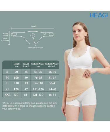 Buy Adjustable Ostomy Belt - Stealth Belt for Ostomy Bag | Beige Size L (35-39) - Support for Men & Women | Inner Pocket for Sports & Swimming - Buy Online on GoSupps.com